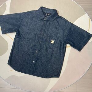 Louis Vuitton Raffia Youth Denim Shirt Size M